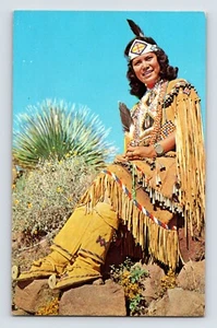 AK Indianer Indianer hübsche Frau 60er Jahre unbespielt Chrom - Bild 1 von 2