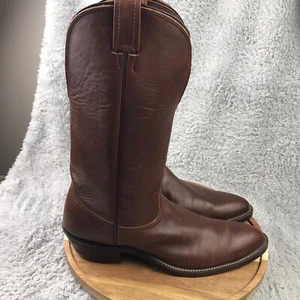 Botas Occidentales Nocona Para Hombres 12AAA Extra Estrechas Cuero Marrón Vaquero - Imagen 1 de 13