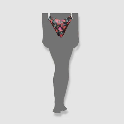 $32 Hanky Panky Mujeres Negro Estampado Floral Retro Encaje Tanga Bragas Talla OS/0-12 Foto 1 de 3