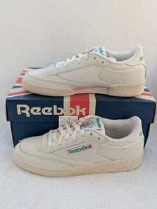 Größe 6 Reebok Club C 85 Vintage Damen-Schnürtennisschuhe weiß und grün - Bild 1 von 9