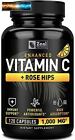 Vitamin C 1000mg with Rosehips (120 Capsules | 1000mg) Pure Vitamin C Capsules -