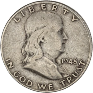 1948 Franklin Silver Half Dollar - Picture 1 of 2