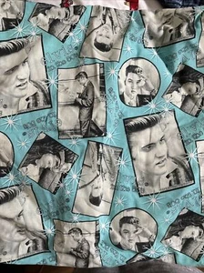 Handmade Elvis Presley Pillowcase 15x14 Blue Material One Of A Kind - Picture 1 of 3