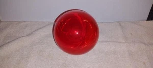 5 inch glass ruby red  ball fishing net hand blown - Picture 1 of 2