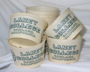 12 Laney College Oakland California Lily Waxed Paper Cups / Bowls - Picture 1 of 2
