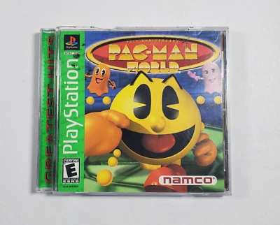 Pac-Man Sony PlayStation 1 PS1 World 20th Anniversary  Complete with Manual 1999 - Image 1 of 4
