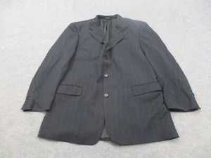 Ted Baker Blazer Mens 46 Long Black Striped Coat Jacket Adult - Picture 1 of 9