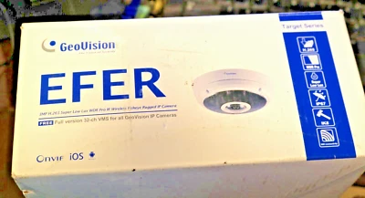 Geovision GV-EFER3700 3MP H.265 IR Wireless Outdoor Fisheye Rugged IP Security - Image 1 of 4