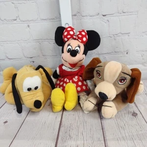 Disney Bean Bag 7" a 8" Peluche Lote de 3 Personajes Mixtos - Imagen 1 de 7