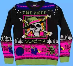 One Piece Knitted Christmas Jumper Monkey D Luffy Heroes Inc New Official Item - Picture 1 of 6