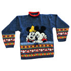Pull souris vintage années 80 Disney Mickey & Minnie jeunesse grand adulte XS gros caractères