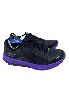 Skechers Women's Go Run Razor Trail Shoes, Black/Purple, 8 B Medium - Picture 1 of 7