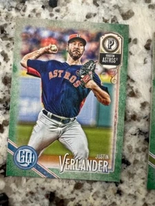2018 TOPPS GYPSY QUEEN GREEN PARALLEL CARD HOUSTON ASTROS JUSTIN VERLANDER #265 - Picture 1 of 1