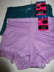 Maidenform 2-Pairs BOYSHORT One Fab Fit Tagless Lace Purpl Green~ XL/8  $26  NWT - Picture 1 of 6
