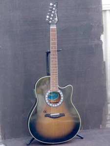 Electric Acoustic Guitar Morris PA-60 Powered Sunburst Vintage Made in Korea - Picture 1 of 10