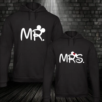 Mr. Mrs. Partner Hoodie Kapuzen Pulli Sweatshirt Couple Paar Unisex XXS-5XL - Bild 1 von 2