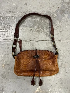 2000s Dolce & Gabbana Brown Python Shoulder Bag (One Size) - Picture 1 of 9
