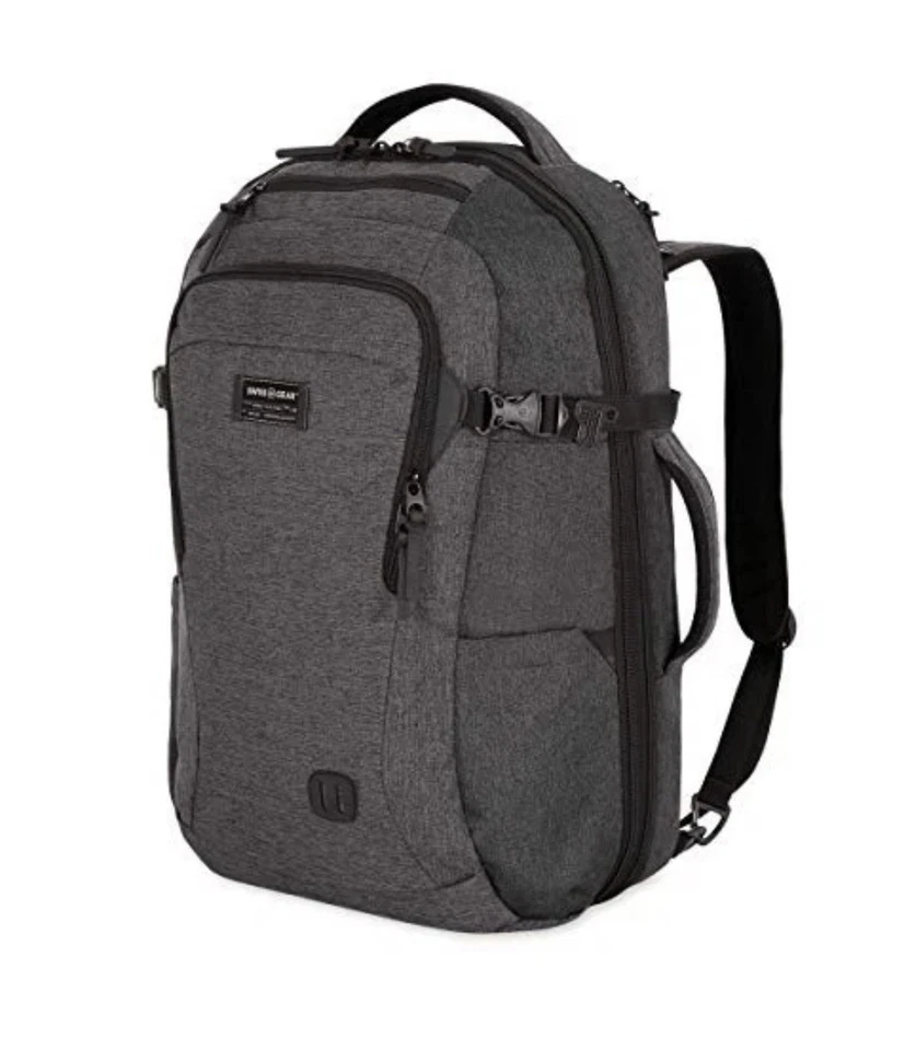 SWISSGEAR 6067 Getaway 2.0 Big Backpack Heather Grey Men Women Carry on Bag 22in
