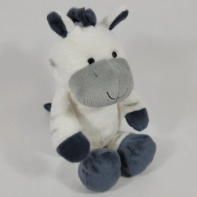 Carters 2012 10" Grey White Soft Zebra Plush Lovey Stuffed Animal Baby Toy 61277 - Image 1 of 4