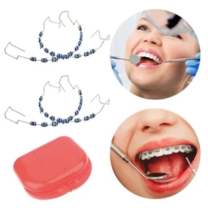 with Metal Wires Temporary Tooth Decoration with Box Metal Bracket  Teeth - Picture 1 of 23