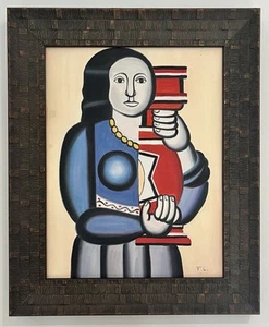 Fernand Léger Oil On Canva 1881-1955 Hand Signed Style Of Amazing Painting - Picture 1 of 7