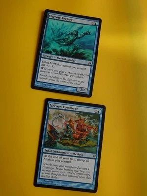Merrow Commerce  - tribal enchantment & Merrow Reejerey  MTG 2 Card.  Lorwyn. - Image 1 of 4