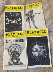 LOTE PLAYBILL VINTAGE AÑOS 70 PETER PAN THE ACT SALÓN REY DE CORAZONES RARO - Imagen 1 de 24