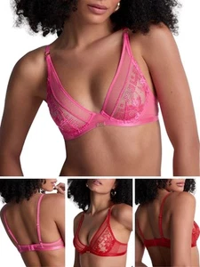 Aubade Rules of Attraction Triangle Plunge Bra Underwired Bras Embroidered - Picture 1 of 22