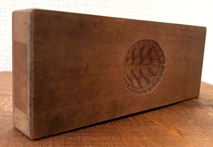 Japanese Sweets Tool Kashigata Wooden Hand Carved Cake Mold Turtle L6.5×2.4inch - Picture 1 of 6