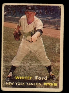 1957 Topps 25 Whitey Ford New York Yankees - Imagen 1 de 2
