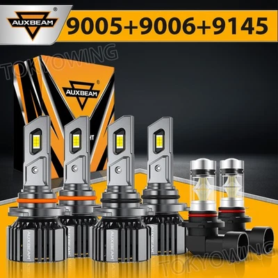 Combo de faros LED AUXBEAM + bombilla antiniebla 6500 k súper brillante para GMC Canyon 2004-2012 Foto 1 de 4