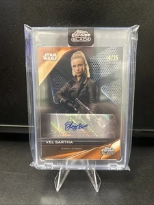 2023 Topps Chrome Black Star Wars Vel Sartha Faye Marsay Auto /25 A-FM - Foto 1 di 15