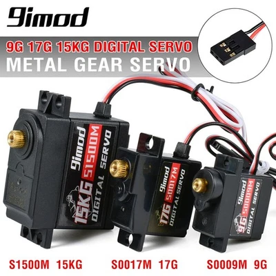 9imod Digital Servo Motor 9g 17g 15kg Metal Gear  for 1:8 1:10 1:12 1:24 RC Car - Image 1 of 4