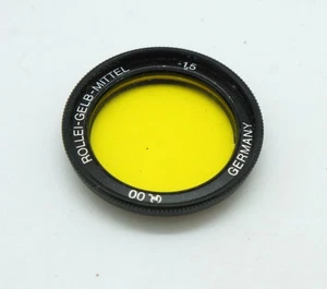 Rare Rollei ROLLEI-GELB-MITTEL yellow filter For Rollei 35 system Thread 24 mm - Picture 1 of 2