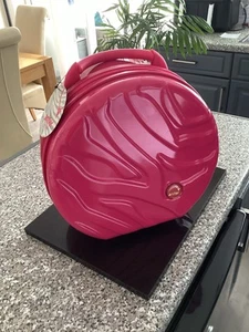 Antler BNWT Zahara Round Pink Hard Shell Vanity Travel Cosmetics Carry on Case - Picture 1 of 10