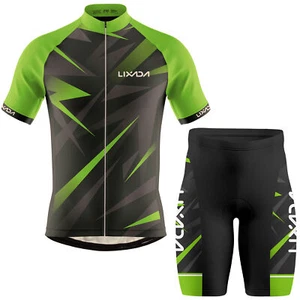 Lixada Men Cycling Jersey Breathable Short Sleeve Bike Shirt and Padded Size ,L - Picture 1 of 11