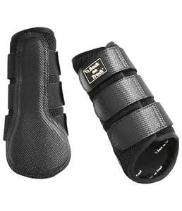 Back on track gaiters Brusching boot 3d mesh net, dressage gaiters washable blac - Foto 1 di 1