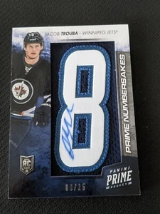 2013-14 PANINI PRIME JACOB TROUBA NU-JTR #ed 9/25 PRIME NUMBERSAKES ROOKIE PATCH - Picture 1 of 2