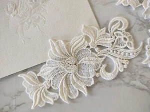 Antique Lace Appliques, 4 pc   1993 Scrapbooking Crafts Sewing Wedding White - Picture 1 of 4