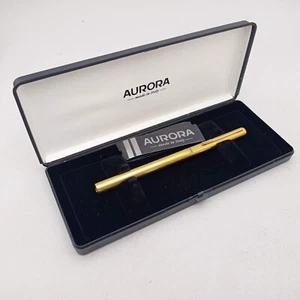 Aurora Hastil Gold Plated Striped Ballpoint Pen Vintage Very RARE Collectible - Picture 1 of 10