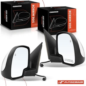 A-Premium 2x Chrome Heated Mirror for Chevy GMC Silverado Sierra 1500 1999-2002 - Picture 1 of 8