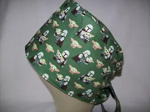 Men/Women Surgical Scrub Cap Lined SW Dark Green 100% Cotton - Picture 1 of 3