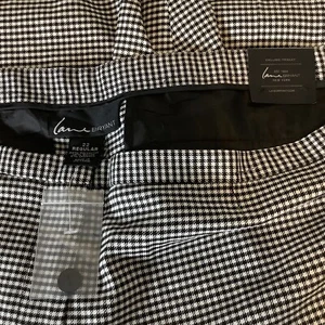 Lane Bryant The Sophie Damen-Karrierehose schwarz & weiß Hahnentritt Größe 22 neu mit Etikett - Bild 1 von 7