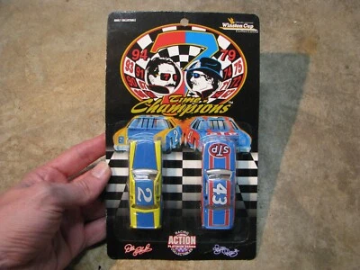 Action Racing Richard Petty & Dale Earnhardt 7 Time Champions 1/64 Set 2 Cars - Image 1 of 4