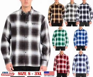 CAMISA A CUADROS CASUAL MANGA LARGA PARA HOMBRES CAMISAS CLÁSICAS DE FRANELA LOWRIDER - Imagen 1 de 31