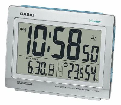 Casio Alarm Clock temperature hygrometer night view light DQL-130NJ-8JF Japan - Image 1 of 4