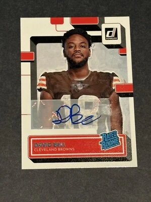 2022 Donruss Rated Rookie Auto David Bell #332 43/49 SSP Browns - Image 1 of 3