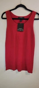 Kikit Woman’s Red Tank Top Glitter New With Tags - Picture 1 of 3