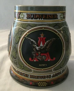 Bud Historical A&Eagle Logo Series 1993 1890 Edition Stein W/COA - Picture 1 of 7