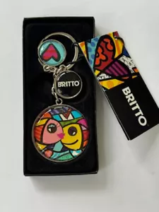Romero Britto Key chain Keychain: Deeply in Love * NEW * Gift Boxed - Picture 1 of 3